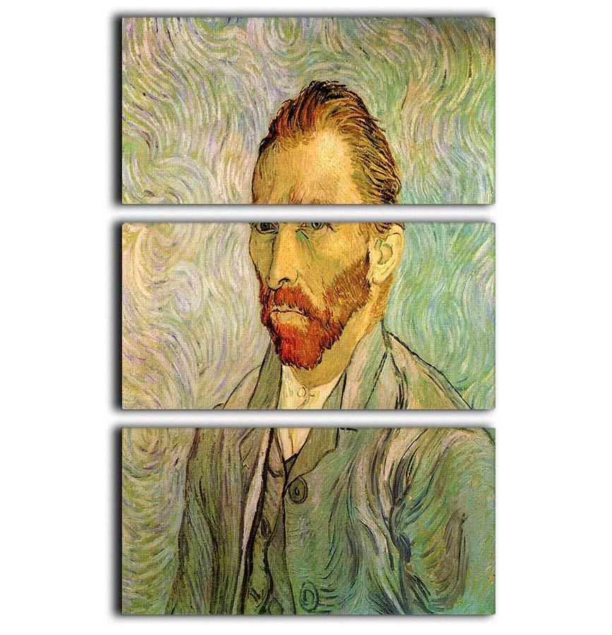 Self-Portrait 2 by Van Gogh, 3-panel canvas print showcasing vibrant colors and intricate details.
