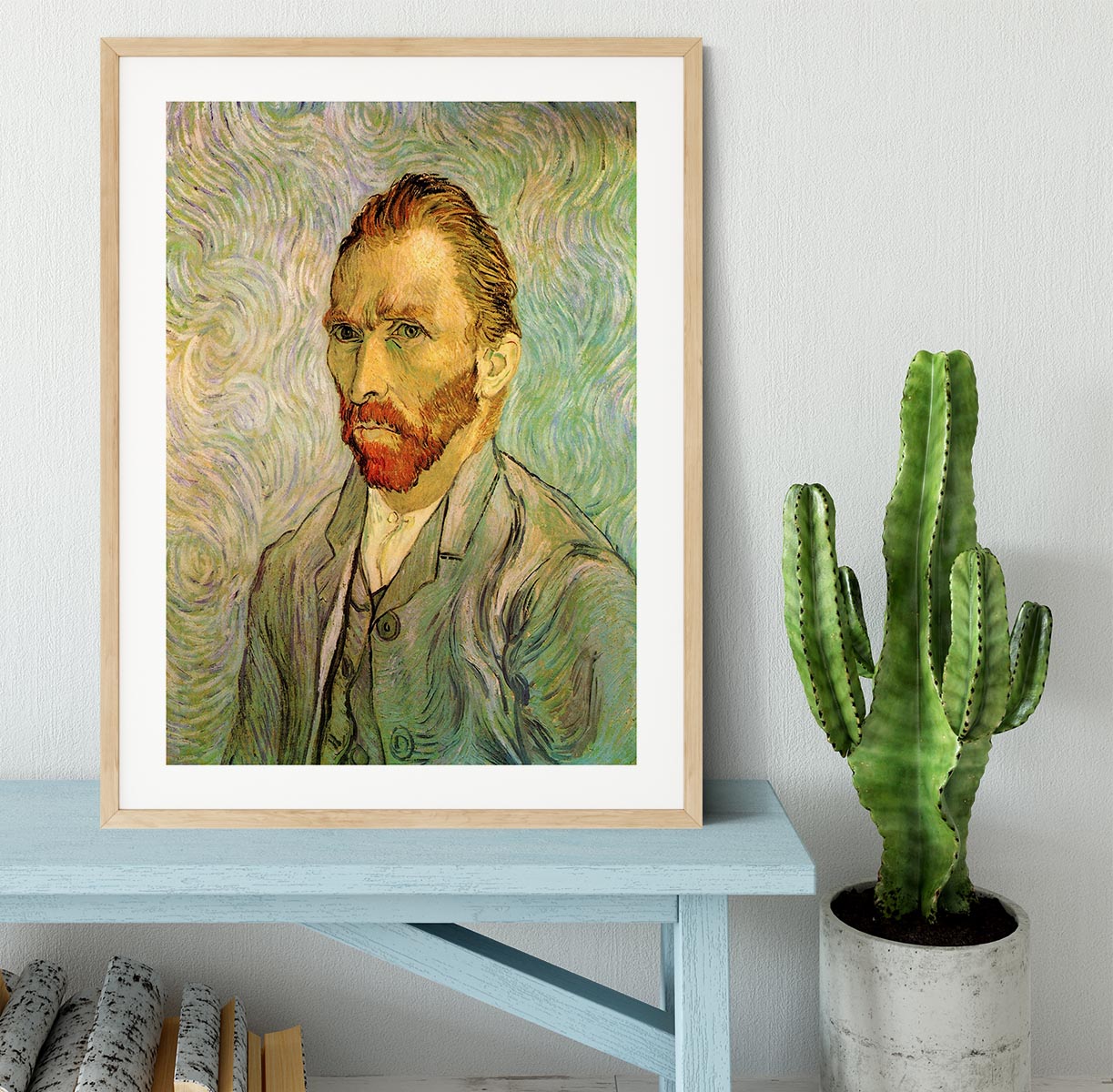 Framed print of Van Gogh's Self-Portrait 2, showcasing vibrant colors and high-quality craftsmanship in a stylish frame.