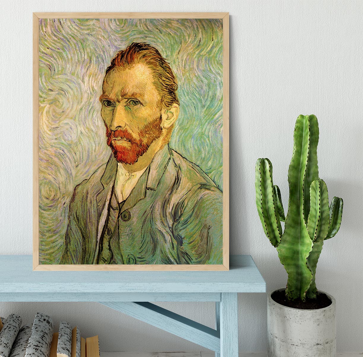 Framed print of Van Gogh's Self-Portrait 2, showcasing vibrant colors and high-quality craftsmanship in a stylish frame.