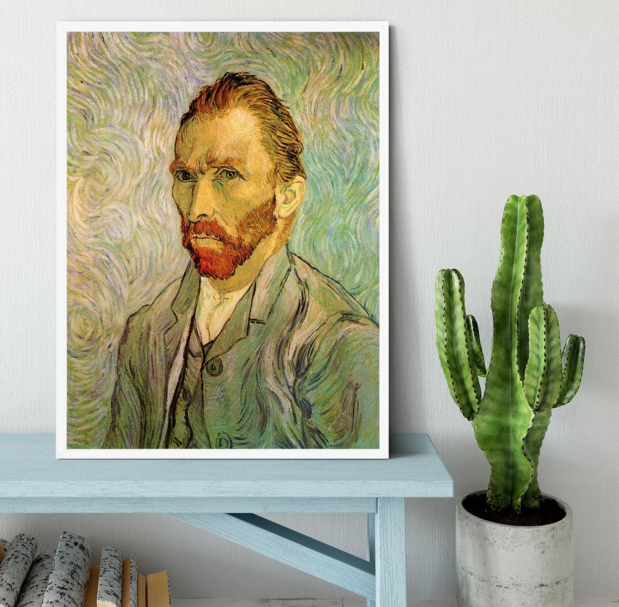 Framed print of Van Gogh's Self-Portrait 2, showcasing vibrant colors and high-quality craftsmanship in a stylish frame.