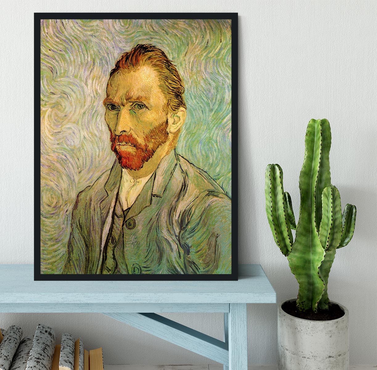 Framed print of Van Gogh's Self-Portrait 2, showcasing vibrant colors and high-quality craftsmanship in a stylish frame.