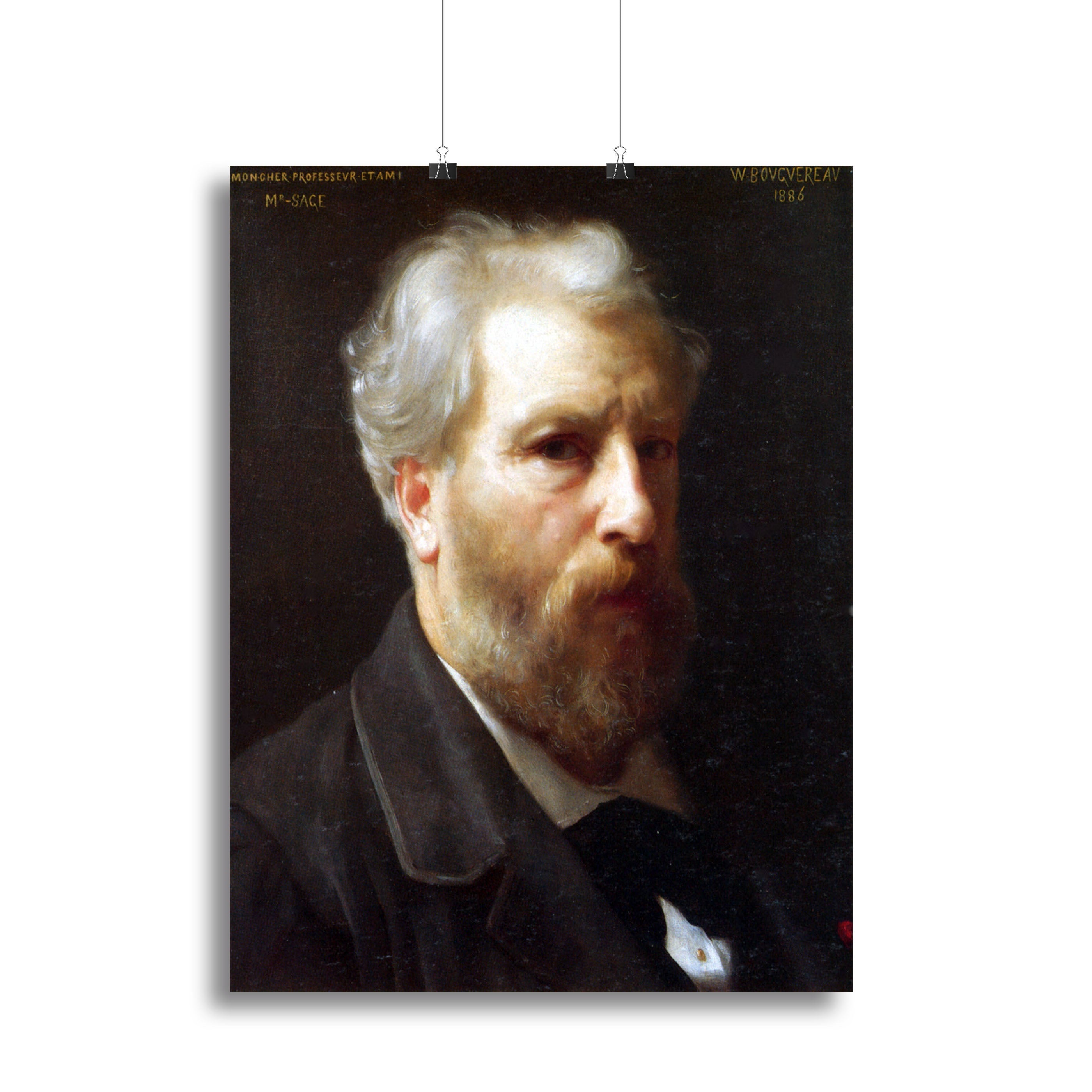Self-Portrait by Bouguereau canvas print or poster showcasing elegant art for home decor.