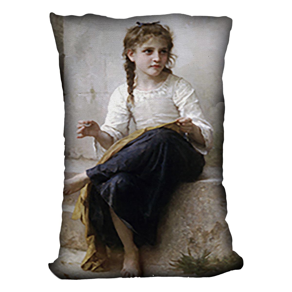 A vibrant Sewing By Bouguereau Cushion featuring colorful abstract designs on luxurious vegan faux suede.