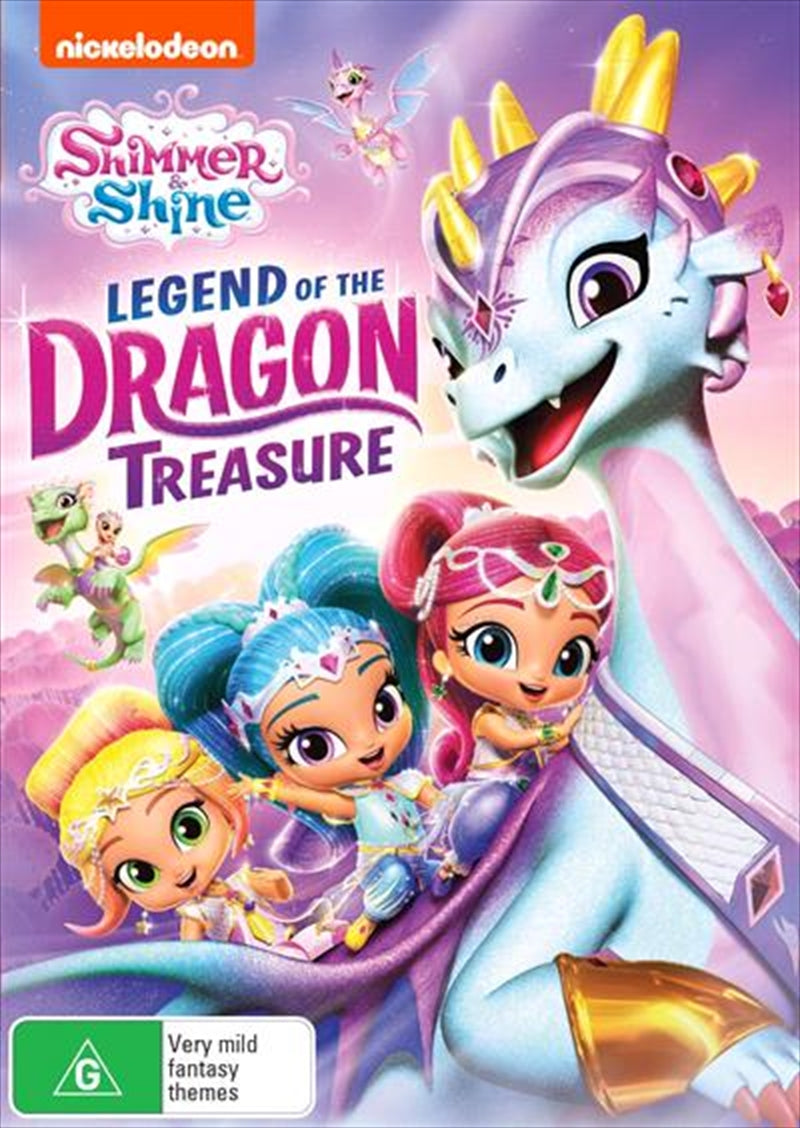 Shimmer and Shine DVD cover featuring twin genies and colorful magical elements.