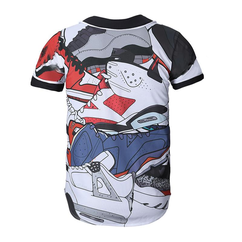 Men's short sleeve baseball jersey in slim fit with V-neck design, made from cotton and spandex blend, ideal for sports and casual wear.