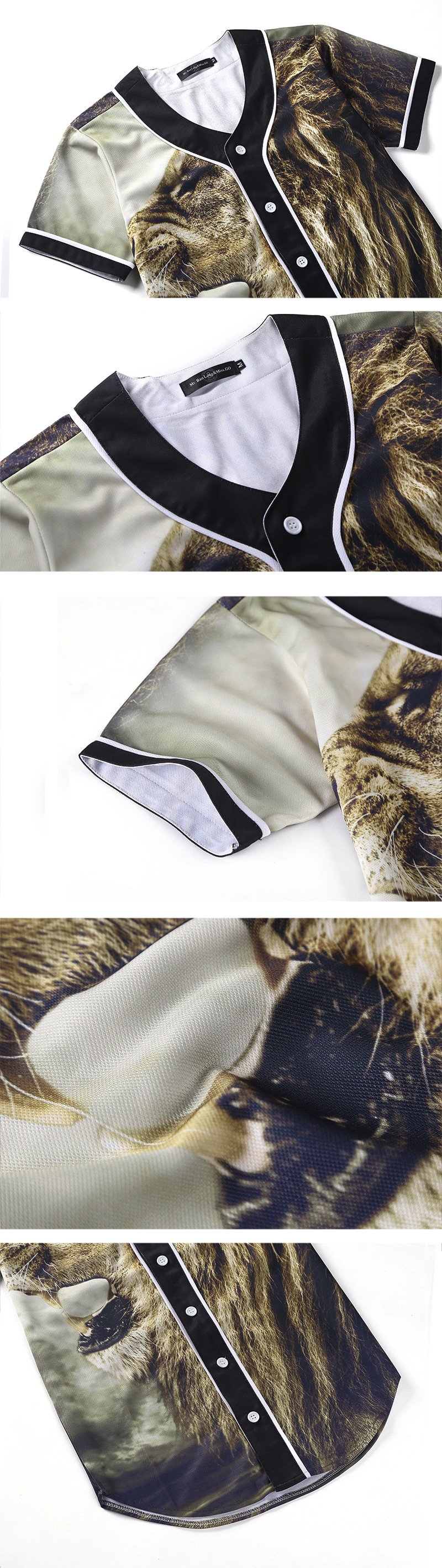 Men's short sleeve baseball jersey in slim fit with V-neck design, made from cotton and spandex blend, ideal for sports and casual wear.