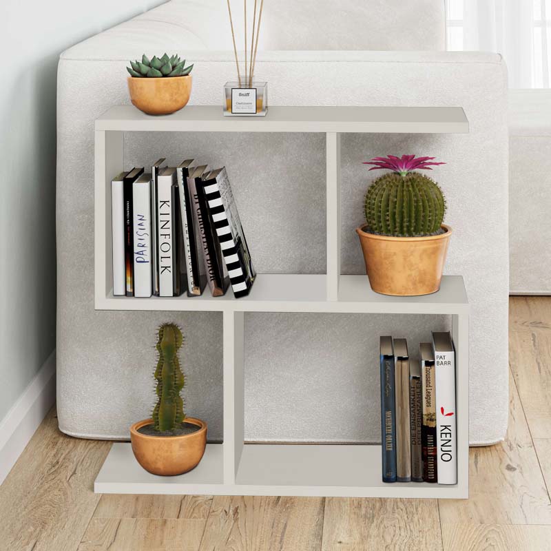 GIORGIO White Side Table measuring 60x20x60cm, made of durable melamine with a sleek design.