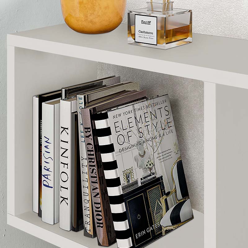 GIORGIO White Side Table measuring 60x20x60cm, made of durable melamine with a sleek design.