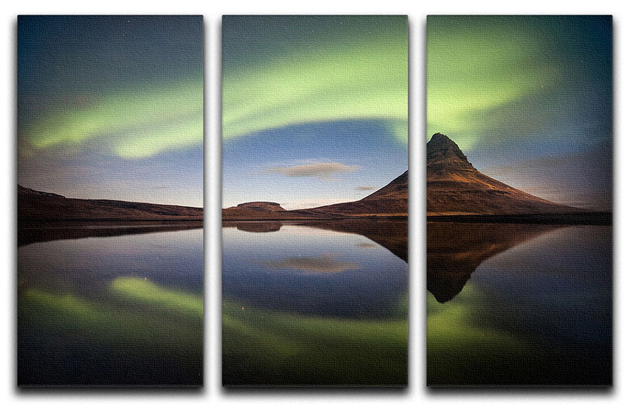 Silent Eruption 3 Split Panel Canvas Print showcasing a captivating design with three panels, perfect for enhancing any room's decor.