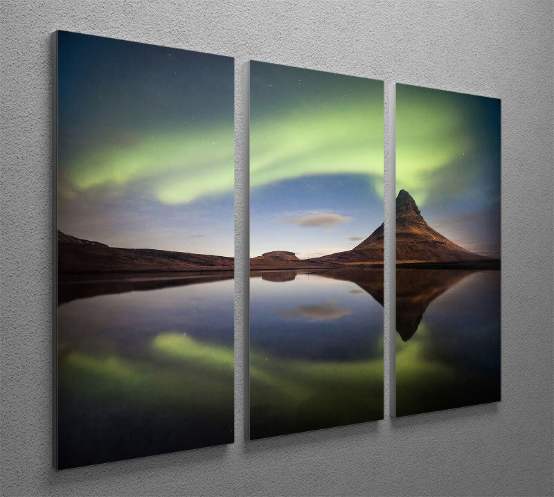 Silent Eruption 3 Split Panel Canvas Print showcasing a captivating design with three panels, perfect for enhancing any room's decor.