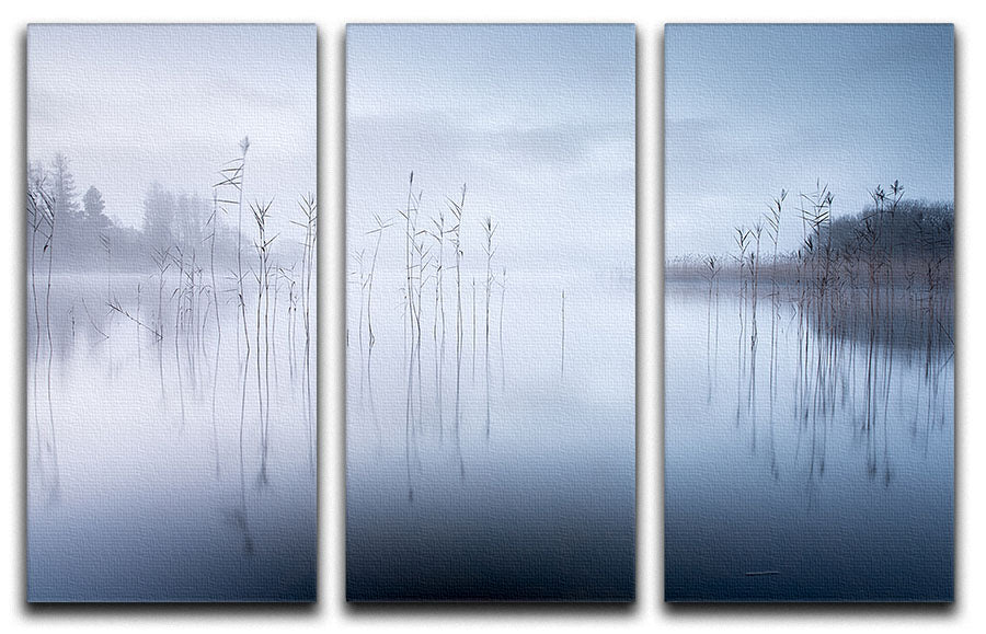 Silky Landscape Lake 3 Split Panel Canvas Print showcasing serene lake and landscape scenery in three panels.