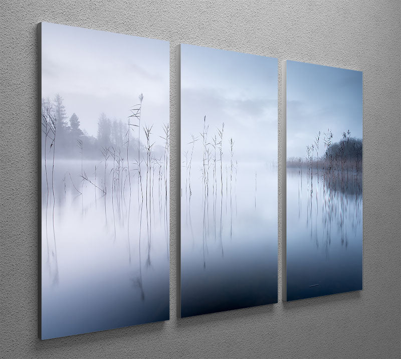 Silky Landscape Lake 3 Split Panel Canvas Print showcasing serene lake and landscape scenery in three panels.