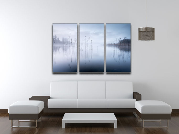 Silky Landscape Lake 3 Split Panel Canvas Print showcasing serene lake and landscape scenery in three panels.