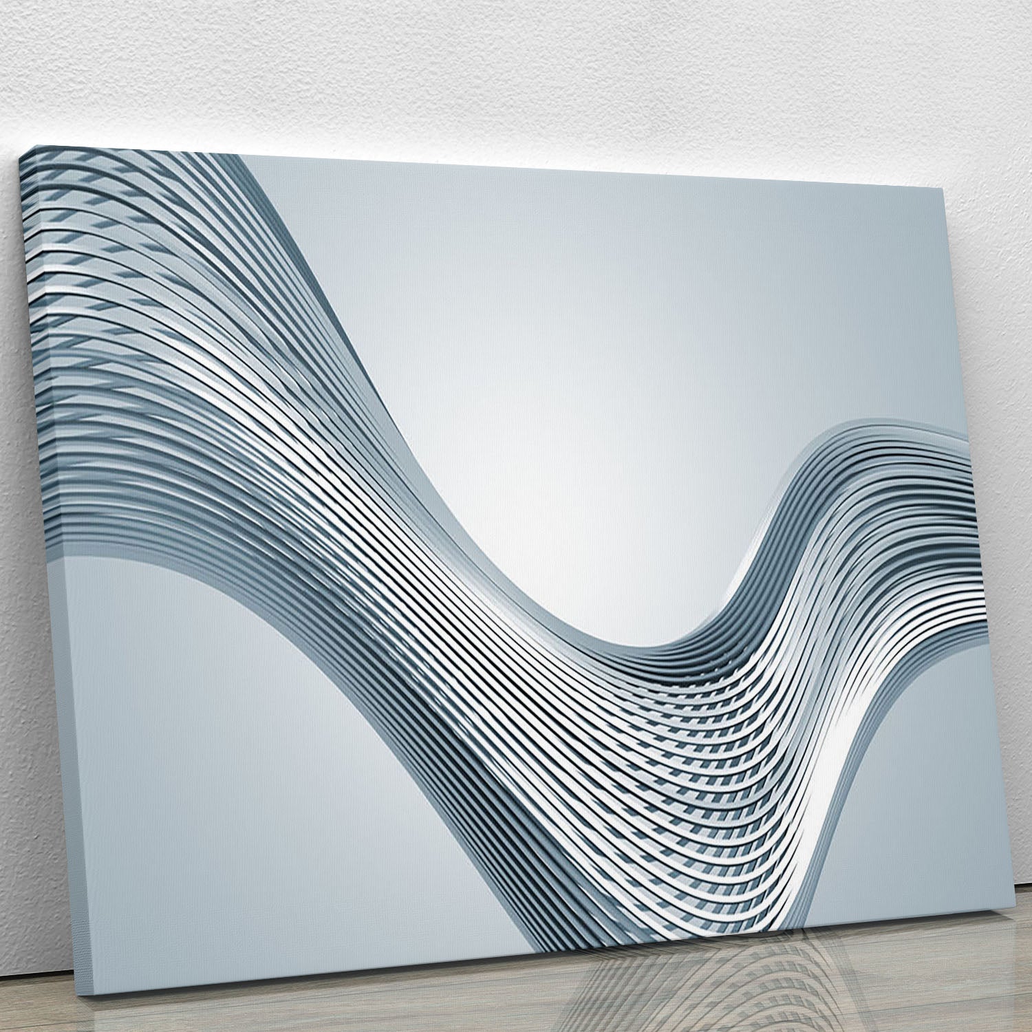 Silver Wave Canvas Print showcasing elegant wave design on high-quality canvas, perfect for modern decor.