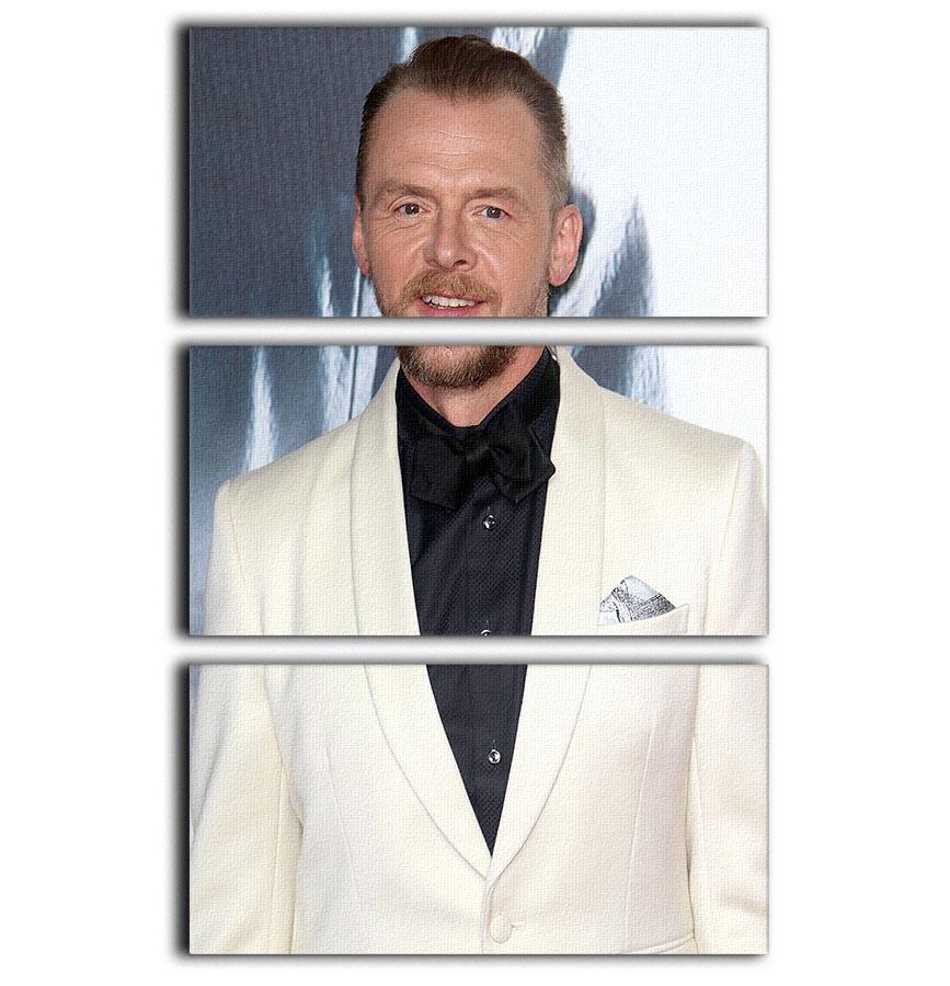Simon Pegg 3 Split Panel Canvas Print showcasing three high-quality panels with vibrant colors and captivating design, perfect for home decor.