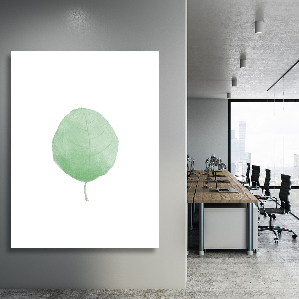 A beautiful Single Leaf Canvas Print showcasing intricate details and vibrant colors, perfect for home or office decor.