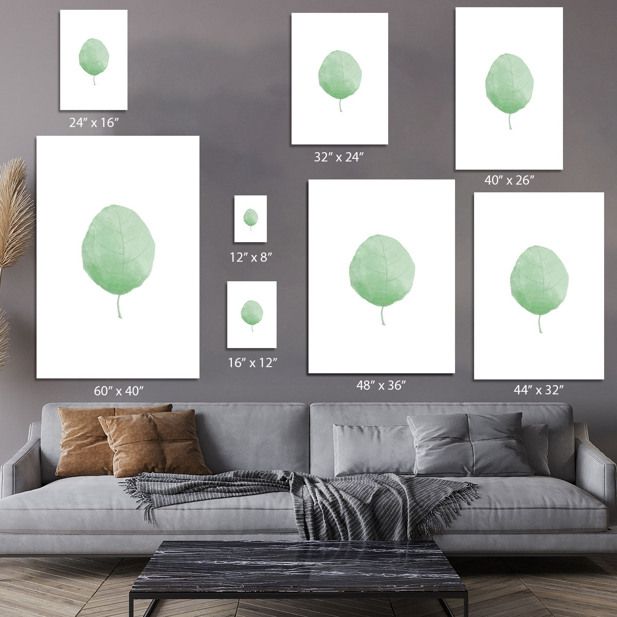 A beautiful Single Leaf Canvas Print showcasing intricate details and vibrant colors, perfect for home or office decor.