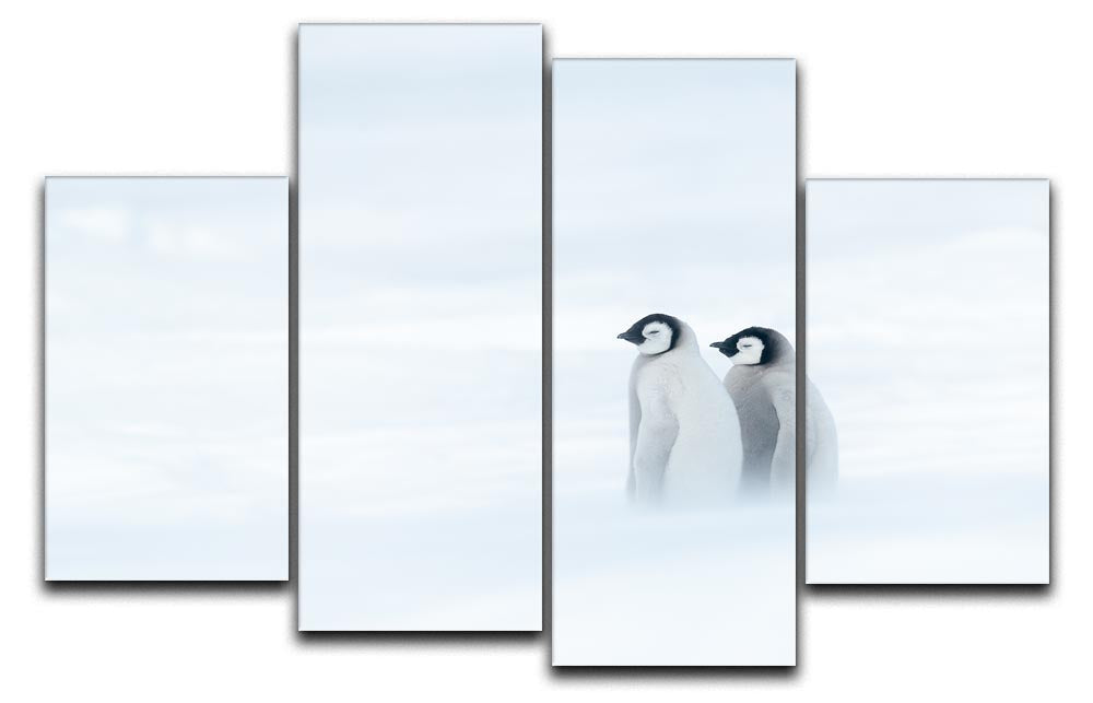 A stunning 4-split canvas artwork titled SISTER BOND UNDER THE WORST WEATHER II, showcasing a cohesive image across four panels.