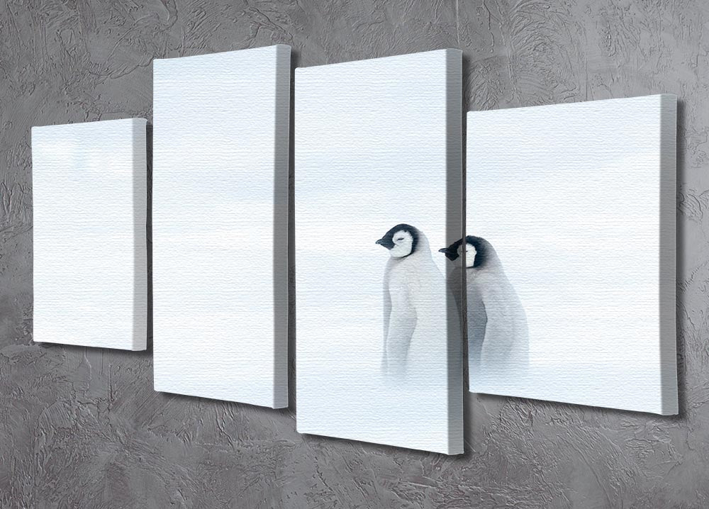 A stunning 4-split canvas artwork titled SISTER BOND UNDER THE WORST WEATHER II, showcasing a cohesive image across four panels.