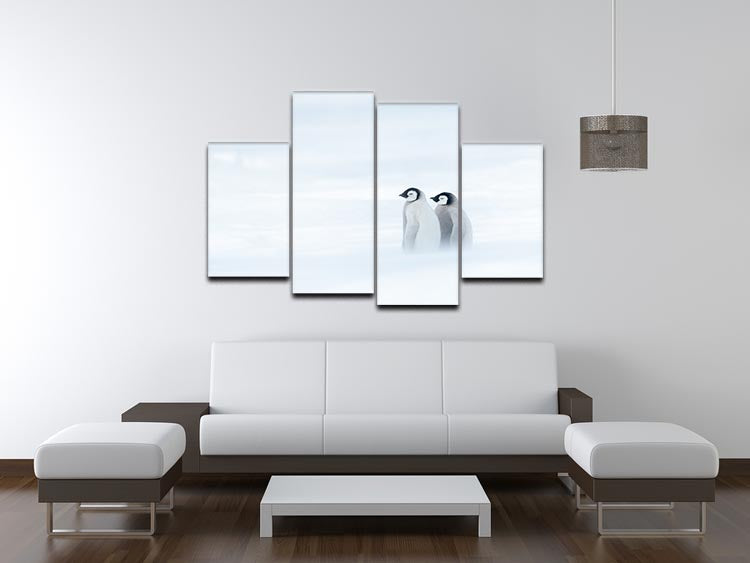 A stunning 4-split canvas artwork titled SISTER BOND UNDER THE WORST WEATHER II, showcasing a cohesive image across four panels.