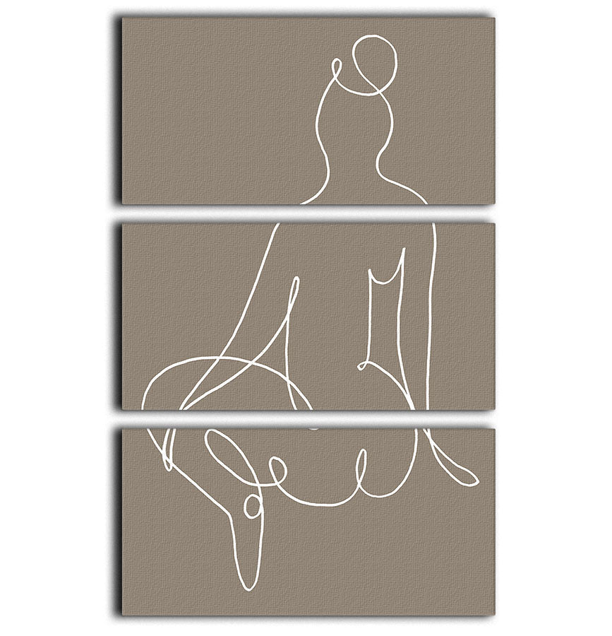 Sitting Down 02 3 Split Panel Canvas Print featuring a captivating design, perfect for enhancing home decor.