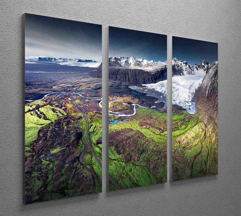 Skaftafell 3 Split Panel Canvas Print showcasing a beautiful landscape design, perfect for home decor.