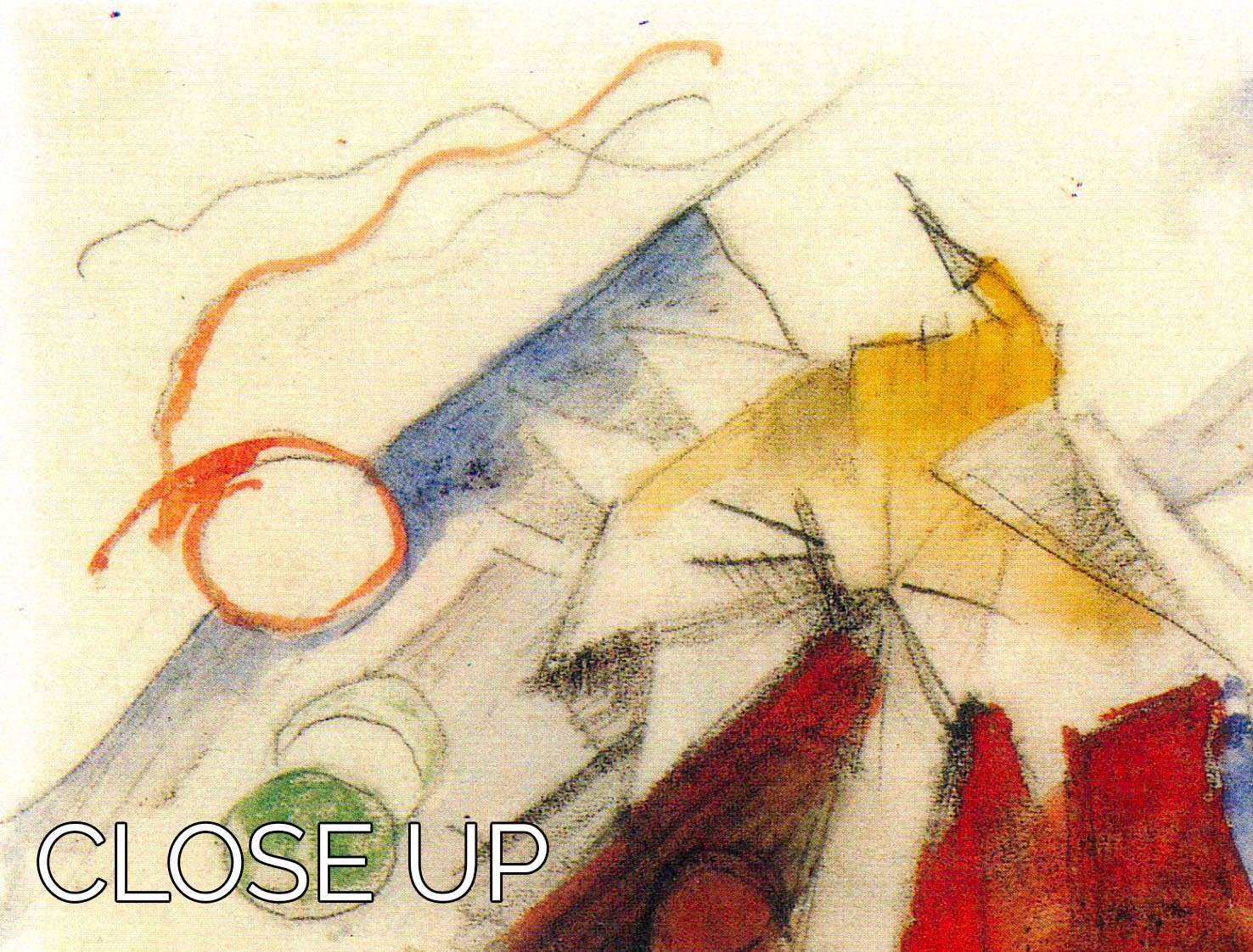 Three-panel canvas print of Brenner road 1 by Franz Marc, showcasing vibrant colors and abstract design.