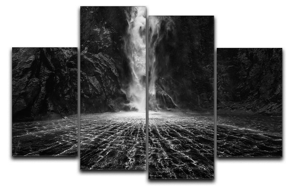 Sky Fall 4 Split Panel Canvas artwork featuring vibrant colors and dynamic design, divided into four equal sections for a multi-dimensional effect.