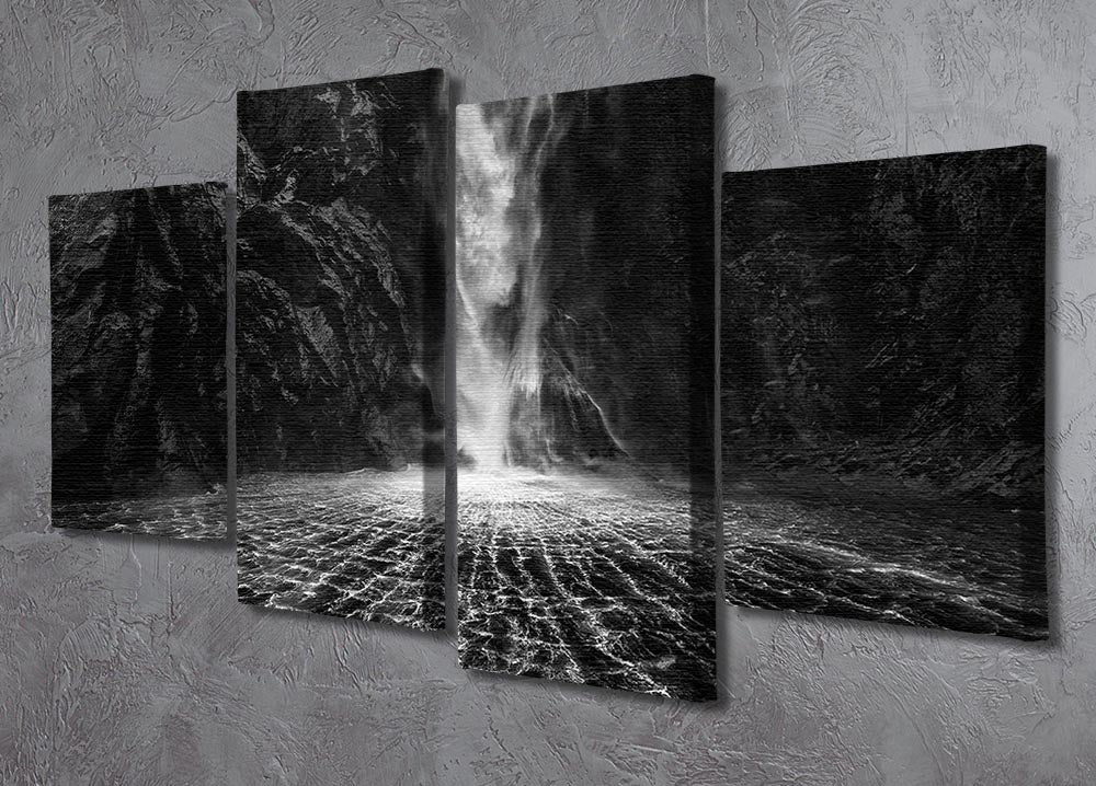 Sky Fall 4 Split Panel Canvas artwork featuring vibrant colors and dynamic design, divided into four equal sections for a multi-dimensional effect.