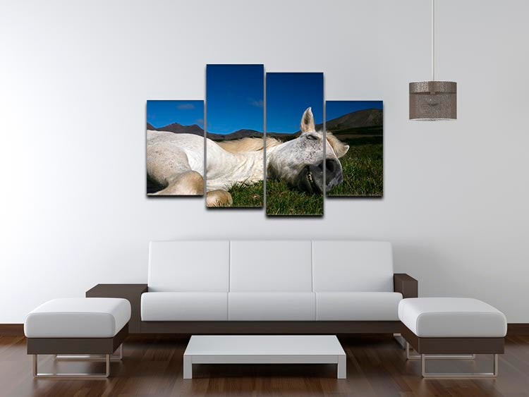 Sleeping Beauty 4 Split Panel Canvas artwork featuring vibrant colors and intricate details across four panels.