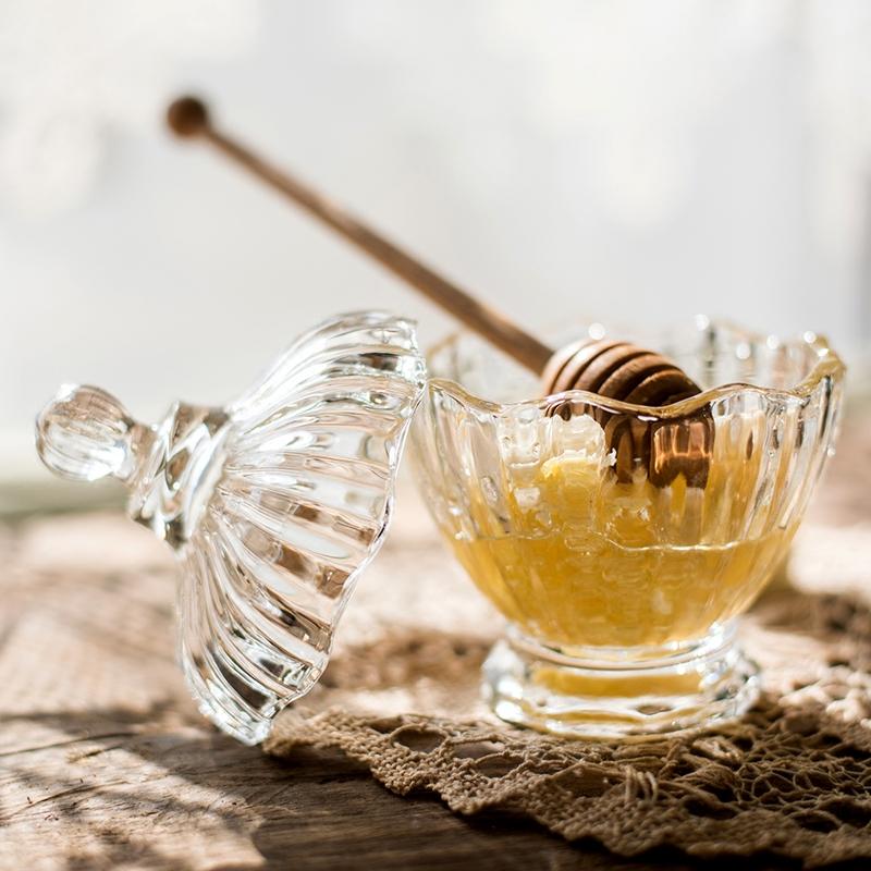 Small Glass Jar Jam Jar with clear design, ideal for storing jams and preserves, measuring 3.7 inches wide and 5.3 inches high.