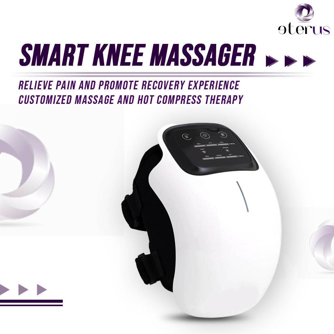 Smart Knee Massager with ergonomic design and wireless remote control, ideal for relieving knee pain and stiffness.