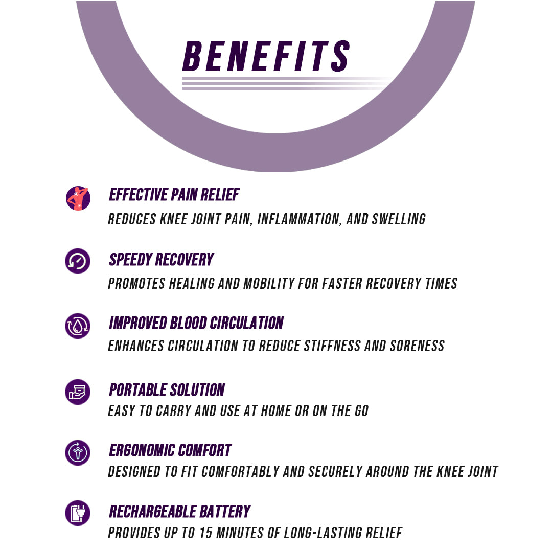 Smart Knee Massager with ergonomic design and wireless remote control, ideal for relieving knee pain and stiffness.