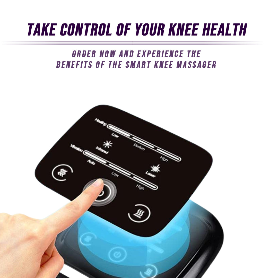 Smart Knee Massager with ergonomic design and wireless remote control, ideal for relieving knee pain and stiffness.