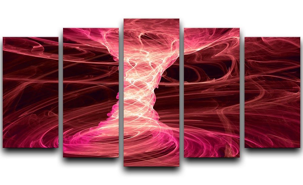 Smoke Funnel 5 Split Panel Canvas artwork featuring five panels with a cohesive design, ideal for home decor.