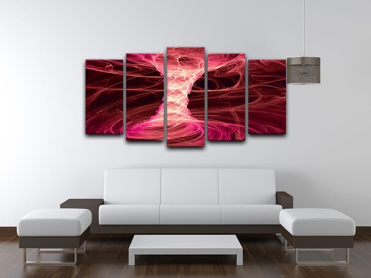 Smoke Funnel 5 Split Panel Canvas artwork featuring five panels with a cohesive design, ideal for home decor.