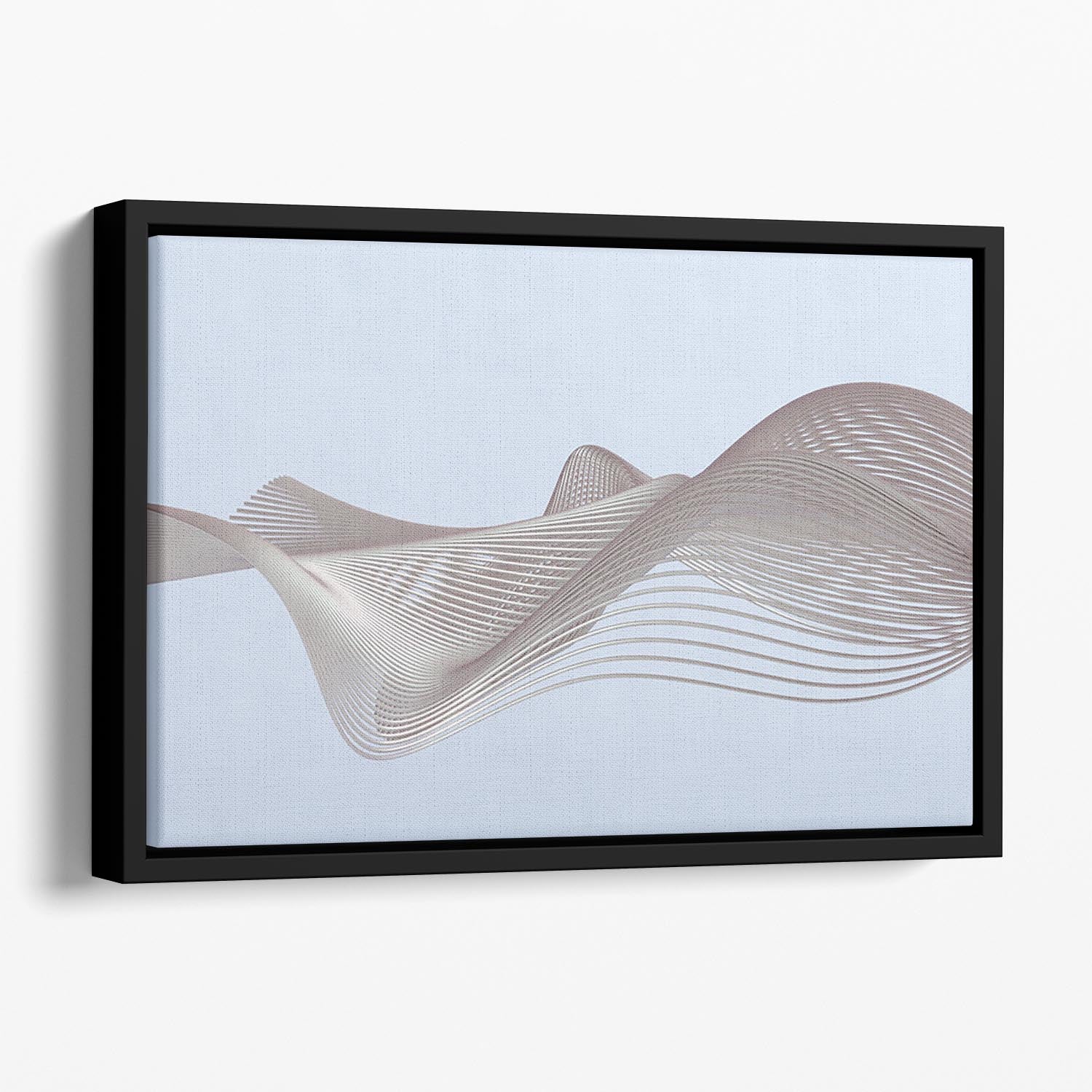Smooth Lines Floating Framed Canvas featuring vibrant abstract art in an elegant wooden frame, perfect for modern home decor.