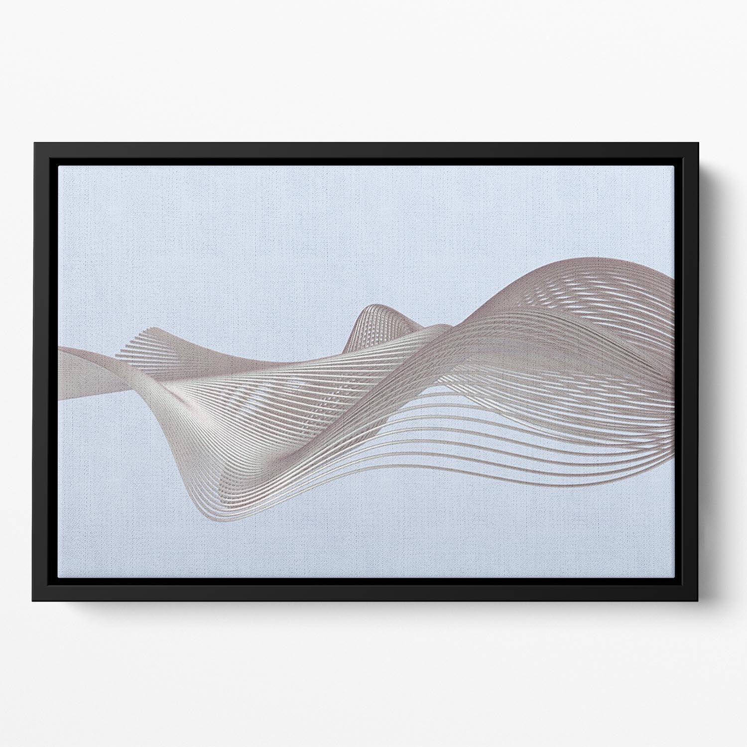 Smooth Lines Floating Framed Canvas featuring vibrant abstract art in an elegant wooden frame, perfect for modern home decor.