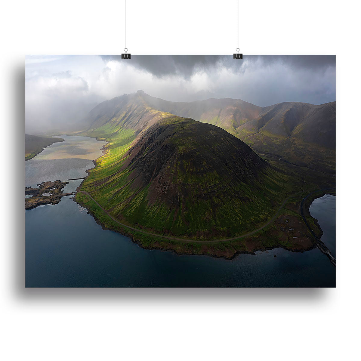A beautiful canvas print of the Snaefellsnes Peninsula showcasing its dramatic landscapes and vibrant colors.