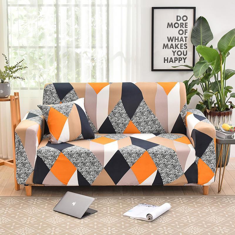 A stylish and protective sofa cover suitable for various sofa sizes, displayed on a modern living room sofa.