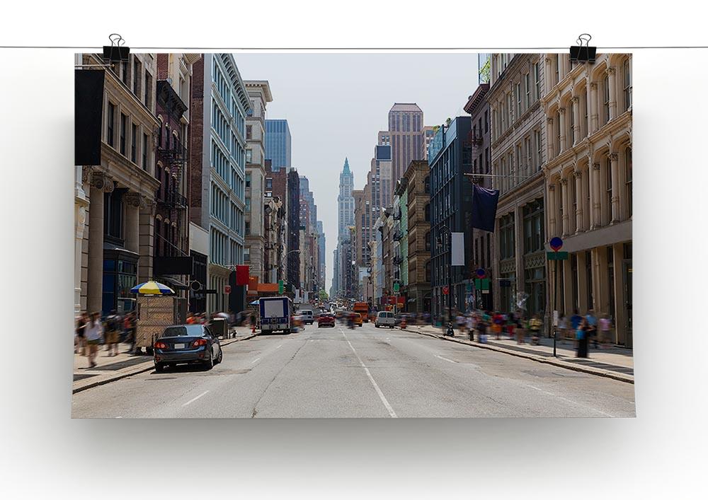 A stylish canvas print or poster featuring the facade of Soho buildings, showcasing modern urban architecture.