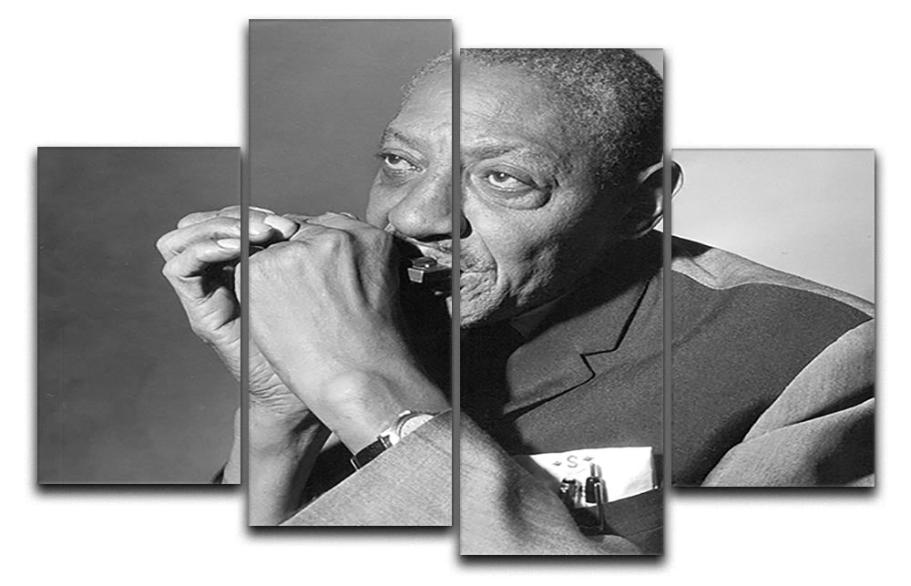 Sonny Boy Williamson 4 Split Panel Canvas artwork featuring vibrant colors and dynamic design, perfect for enhancing any space.