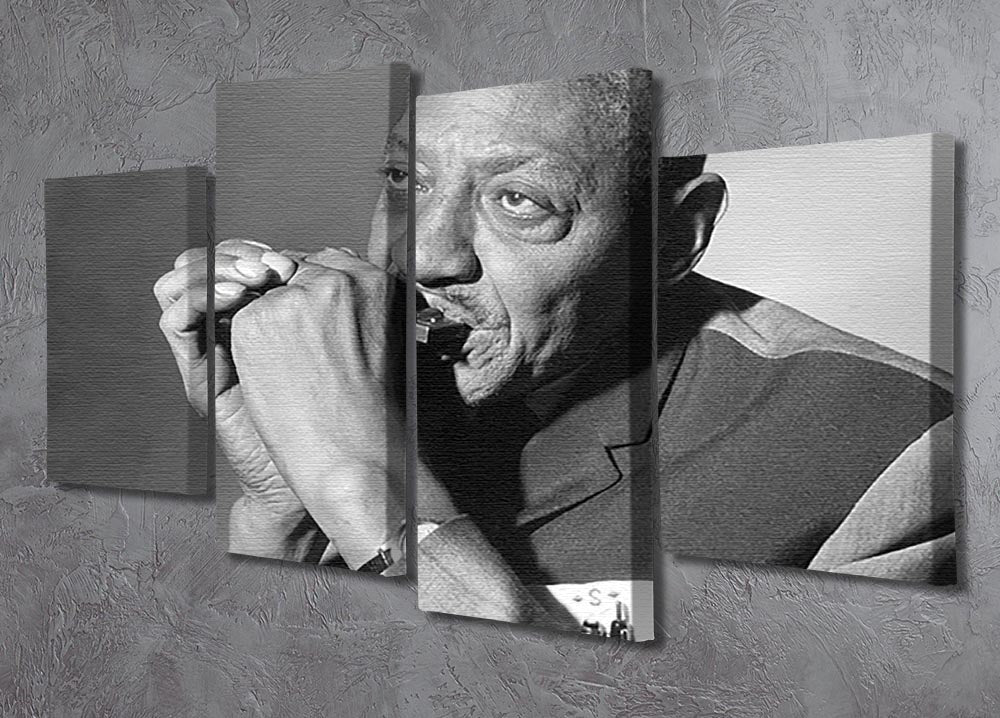 Sonny Boy Williamson 4 Split Panel Canvas artwork featuring vibrant colors and dynamic design, perfect for enhancing any space.