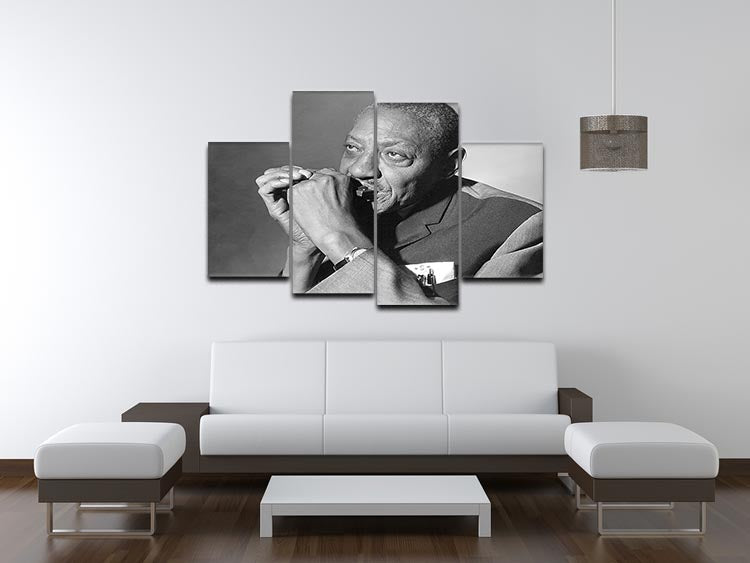 Sonny Boy Williamson 4 Split Panel Canvas artwork featuring vibrant colors and dynamic design, perfect for enhancing any space.