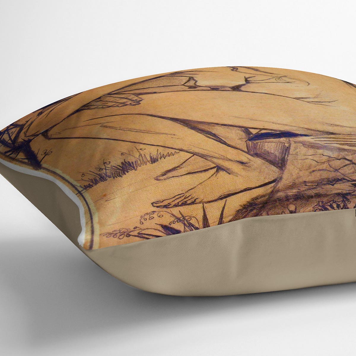 Sorrow by Van Gogh Cushion featuring vibrant abstract design on luxurious vegan faux suede.