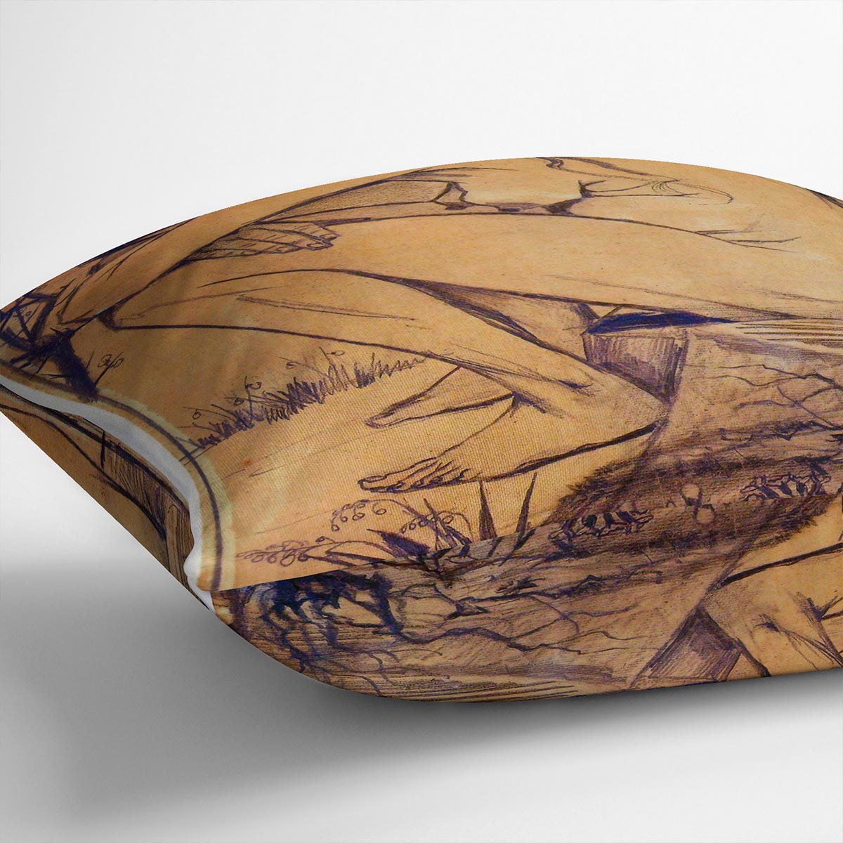 Sorrow by Van Gogh Cushion featuring vibrant abstract design on luxurious vegan faux suede.