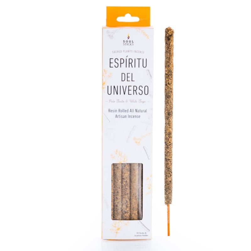 Soul Sticks White Sage and Palo Santo Resin Incense sticks with a calming aroma for cleansing and meditation.