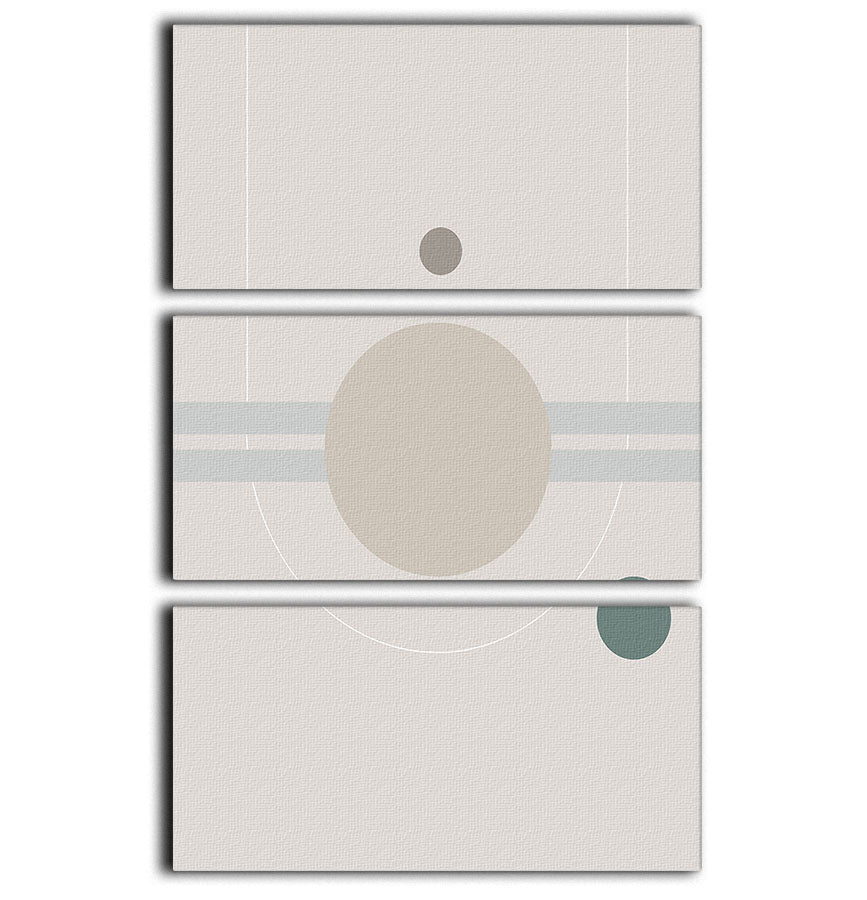 Space Orbit 01 3 Split Panel Canvas Print featuring vibrant colors and abstract design, perfect for modern decor.