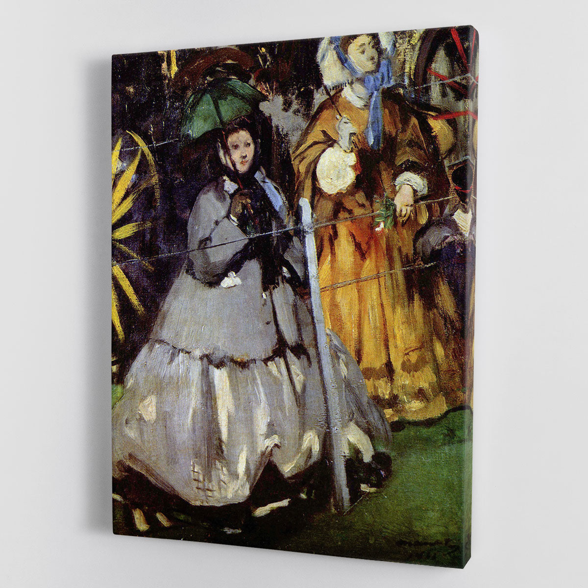 Canvas print or poster of Manet's 'Spectators at the Races', showcasing elegant spectators at a horse race.