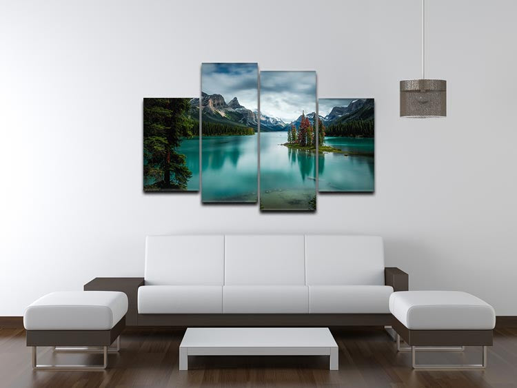 Spirit Island 4 Split Panel Canvas artwork featuring vibrant colors and intricate details, divided into four equal sections for a dynamic display.